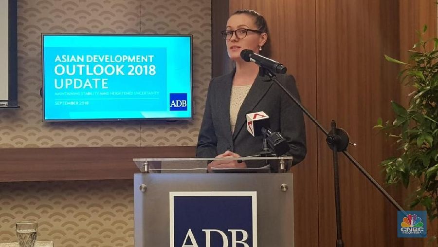 Pelemahan rupiah terhadap dolar AS masih akan menjadi risiko pertumbuhan Indonesia, menurut ADB.