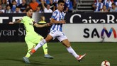 Megabintang Barcelona Lionel Messi gagal menambah pundi golnya musim ini. Ia tak sanggup mencetak gol ke gawang Leganes. (REUTERS/Sergio Perez)