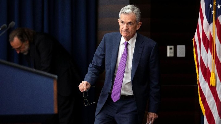 U.S. Federal Reserve Chairman Jerome Powell holds a news conference following a two-day Federal Open Market Committee (FOMC) policy meeting in Washington, U.S., September 26, 2018. REUTERS/Al Drago