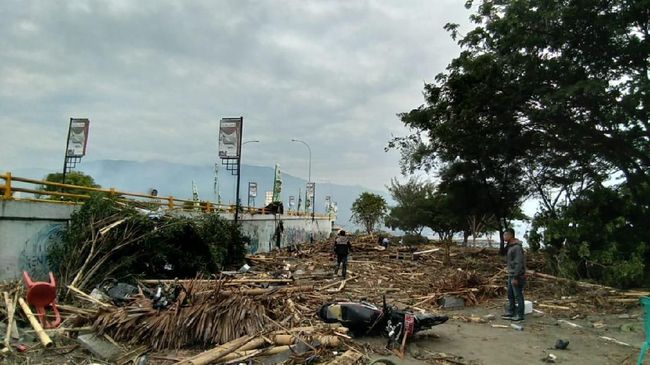 BNPB: Tsunami Terjang Pantai Talise Palu dan Donggala