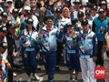 FOTO: Pawai Obor Asian Para Games 2018 Tiba di Jakarta