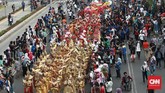 Obor sebelumnya telah menyambangi tujuh kota yaitu Solo di Jawa Tengah, Denpasar (Bali), Ternate (Maluku Utara), Makassar (Sulawesi Selatan), Pontianak (Kalimantan Barat), Medan (Sumatra Utara), Pangkal Pinang (Kepulauan Bangka Belitung). (CNN Indonesia/Andry Novelino)