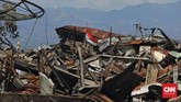 Perumnas Balaroa di Kecamatan Palu Barat, Kota Palu, Sulawesi Tengah, amblas pasca-rangkaian gempa yang terjadi Jumat (28/9) petang. (CNN Indonesia/Adhi Wicaksono)