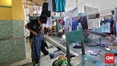 Salah satu napi Lapas Kelas II A Palu yang tak ikut kabur setelah gempa pada 28 September 2018. Di lapas ini sebanyak 66 napi masih bertahan di dalam lapas pascagempa. (CNN Indonesia/Adhi Wicaksono)