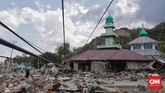 Sejumlah rumah warga hancur akibat terjangan tsunami di pesisir kecamatan benawa, kabupaten Donggala, Sulawesi Tengah, 3 Oktober 2018. (CNNIndonesia/Adhi Wicaksono)