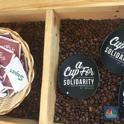 Ngopi Gratis dan Berdonasi di Salah Satu Venue IMF-WB Meeting