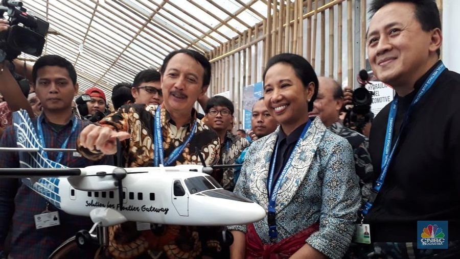 Paviliun Indonesia terletak di area utama Pertemuan Tahunan IMF - World Bank di Nusa Dua, Bali.