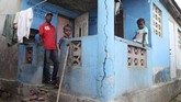 Gempa 5,9 skala richter mengguncang Haiti Sabtu (6/10) lalu. Gempa ini menimbulkan kerusakan infrastruktur dan 15 warga dilaporkan tewas. (REUTERS/Ricardo Rojas)