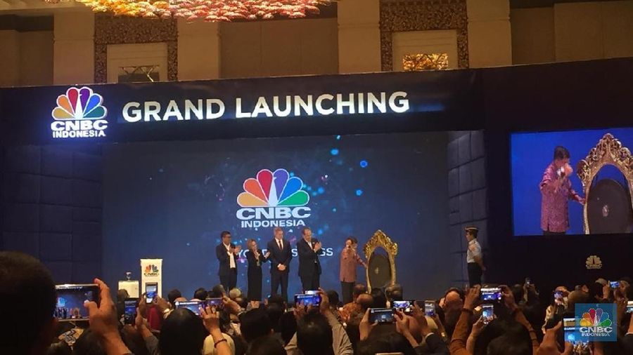 Grand Launching CNBC Indonesia yang digelar Rabu 10 Oktober 2018 dihadiri Wakil Presiden Republik Indonesia Jusuf Kalla dan sejumlah menteri.