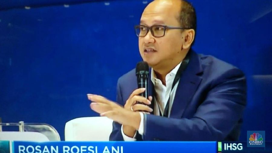Ketua Umum Kamar Dagang dan Industri Indonesia (Kadin) Rosan Roeslani di Grand Launching CNBC Indonesia TV (CNBC Indonesia)
