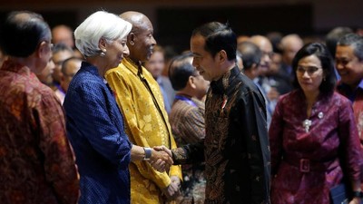 Jokowi bicara mengenai kebahagiaan seseorang, yang memang direfleksikan dari arti dan makna Tri Hita Karana.