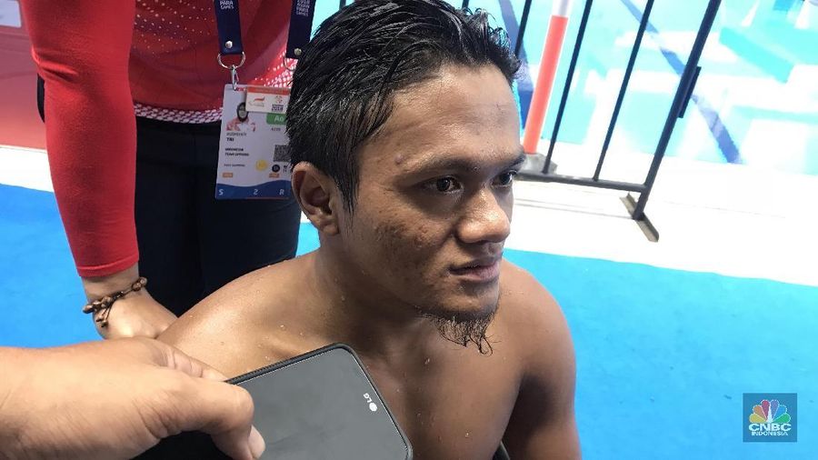 Mulyadi jadi atlet renang difabel yang berkompetisi di Asian Para Games dengan belajar di sungai