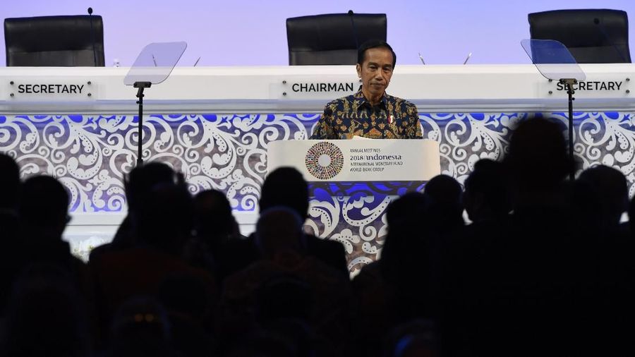 Presiden Joko Widodo membuka Plenary Meeting IMF-World Bank di Bali.