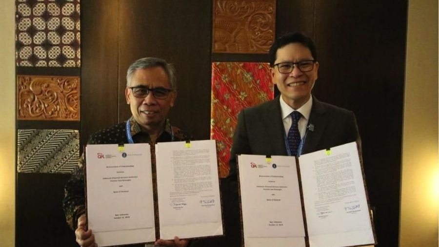 Otoritas Jasa Keuangan (OJK) menandatangani nota kesepahaman (Memorandum of Understanding/MoU) untuk kerja sama di bidang pengawasan perbankan.