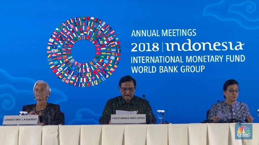 Pertemuan Tahunan Dana Moneter Internasional dan Bank Dunia atau IMF-WB Annual Meetings 2018 di Nusa Dua resmi ditutup hari ini.