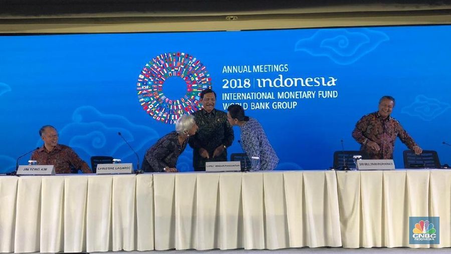Pertemuan Tahunan Dana Moneter Internasional dan Bank Dunia atau IMF-WB Annual Meetings 2018 di Nusa Dua resmi ditutup hari ini.