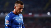 Winger Federico Bernardeschi menjadi salah satu dari tiga starter timnas Italia saat melawan Polandia yang bermain untuk Juventus selain Leonardo Bonucci dan Giorgio Chiellini. (REUTERS/Kacper Pempel)