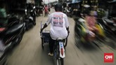 Untuk transportasi, Gubernur Anies berencana melegalkan becak di Jakarta melalui revisi Perda Ketertiban Umum. Hal itu merupakan salah satu janji politik Anies pada era kampanye. (CNNIndonesia/Adhi Wicaksono)