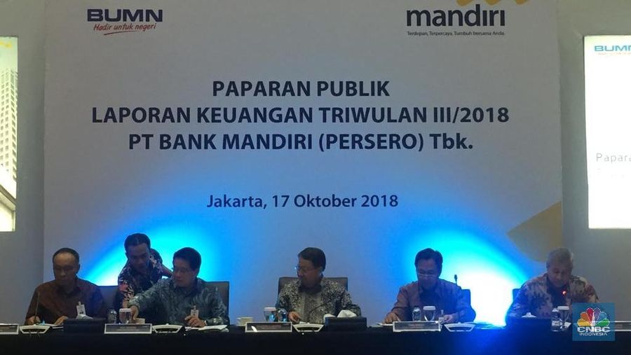 Bank Mandiri mencetak laba bersih Rp 18,092 triliun pada kuartal III-2018, angka ini meningkat 20%.