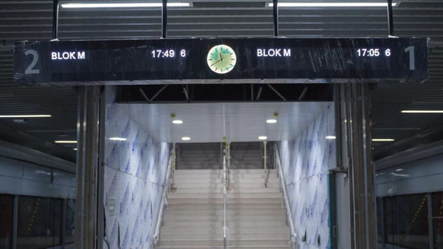 Presiden Joko Widodo hari ini mencoba MRT Jakarta.