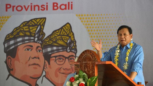 Prabowo Pertanyakan Kepemilikan Hotel di depan Emak-Emak Bali