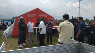 BNI & Mandiri Percepat Pembangunan Hunian Sementara di Sigi
