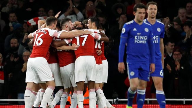 Sempat Tertinggal, Arsenal Menang 3-1 Atas Leicester