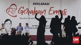 'Gerakan Emas' ini merupakan rangkaian dari 'Revolusi Putih' yang menjadi salah satu program pasangan Prabowo-Sandiaga. (CNN Indonesia/Adhi Wicaksono)