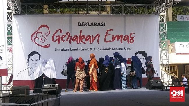 Emak-emak Mengeluh Tak Dapat Bingkisan Deklarasi Emas Prabowo