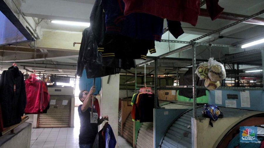 Pasar Blok G Tanah Abang, kios toko, pedagang (CNBC Indonesia/Muhammad Sabki)