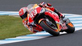 Marc Marquez menjadi pole sitter di MotoGP Australia 2018 dengan mencatatkan waktu 1 menit 29,199 detik. (REUTERS/Brandon Malone)