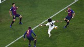 Real Madrid sempat memperkecil kedudukan menjadi 2-1 lewat gol Marcelo di menit ke-50. (REUTERS/Sergio Perez)