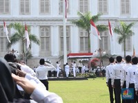 Upacara Hari Oeang, Sri Mulyani Berduka dan Pakai Pita Hitam