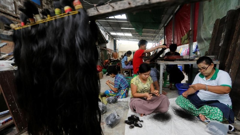 Myanmar menjadi eksportir rambut terbesar keempat dunia.