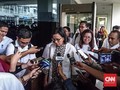 Sri Mulyani Irit Bicara di Bawaslu soal Pose Jari Bos IMF
