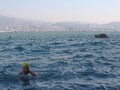 FOTO: Berenang di Air Laut Pelabuhan Tersibuk