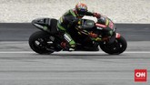 Pebalap tuan rumah Hafizh Syahrin gagal memperlihatkan kecepatan terbaik dan akan start dari posisi ke-23 pada balapan MotoGP Malaysia 2018. (CNN Indonesia /Haryanto Tri Wibowo)