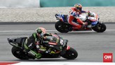 Pole position MotoGP Malaysia 2018 menjadi pebalap Tech3 Yamaha Johann Zarco menyusul penalti yang didapat Marc Marquez. (CNN Indonesia /Haryanto Tri Wibowo)