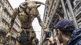 La Machine telah menampilkan seekor naga di Beijing, laba-laba ini memulai debutnya di Liverpool, Inggris, beberapa tahun yang lalu. (Photo by ERIC CABANIS / AFP)