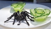 Selain itu, ada pula deep fried tarantula atau laba-laba besar yang digoreng kering. Makanan satu ini jadi camilan populer di Kota Skuon, Kamboja. (TT News Agency/Johan Nilsson via REUTERS)