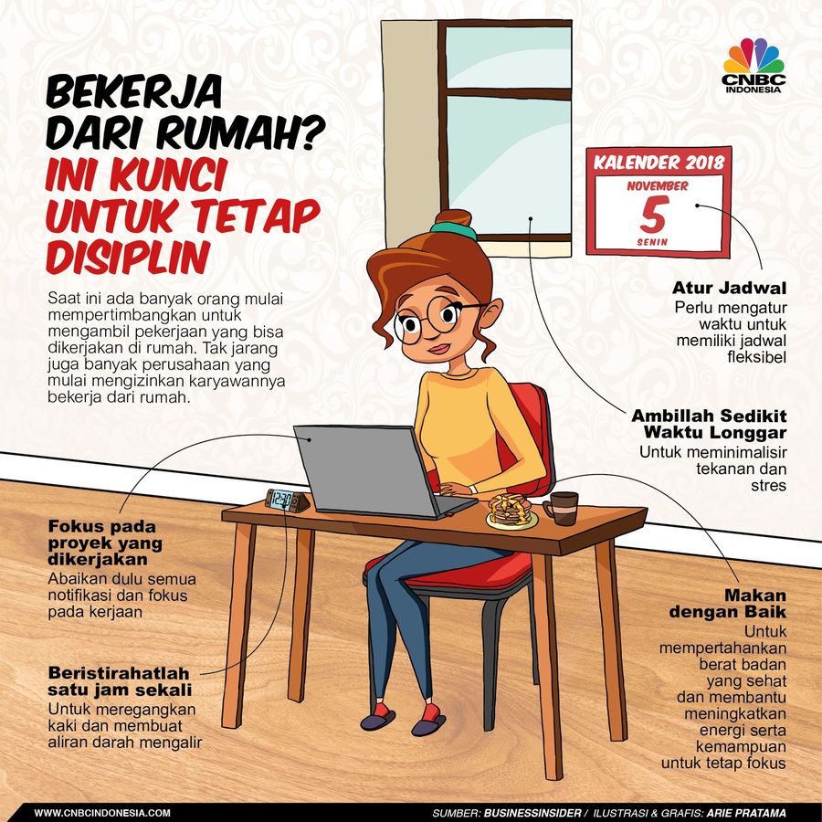 Ini 5 kunci agar tetap disiplin meski bekerja dari rumah