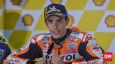 Marc Marquez akhirnya jadi pemenang MotoGP Malaysia 2018. Ia mengaku tampil habis-habisan untuk bisa meraih kemenangan. (CNN Indonesia/Haryanto Tri Wibowo)