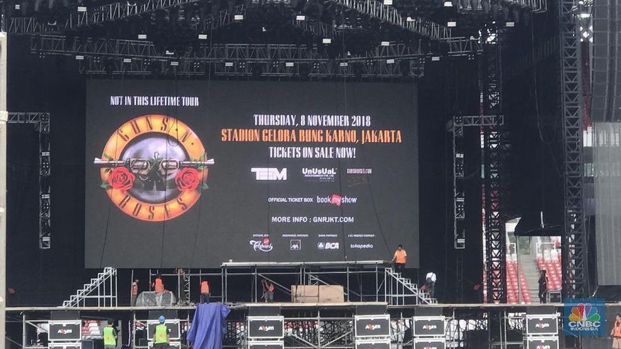Begini persiapan konser guns n roses di senayan Kamis mendatang