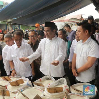 Mentan dan Dirut Bulog Sidak Harga Beras di Pasar Cipinang