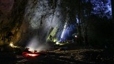 Penampakan di sekitar gua Karst di Semenanjung Sangkulirang-Mangkalihat, Kalimantan Timur. (Arkenas/Pindi Setiawan)
