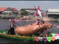 VIDEO: Parade Perahu Hias di Sungai Bengawan Solo