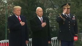 VIDEO: Usai Dikecam, Trump Hadiri Penghormatan Perang Dunia