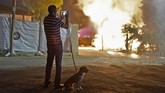 Dalam pertempuran itu 7 prajurit Hamas gugur. Sedangkan Front Populer Pembebasan Palestina (PFLP) dan Jihad Islam masing-masing kehilangan dua dan satu pejuang. (Photo by Menahem KAHANA / AFP)