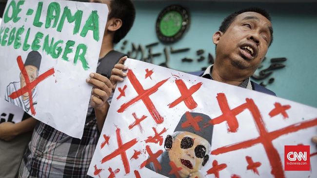 Warga Tunanetra Demo di MUI Tagih Maaf Ma'ruf soal Buta-Budek