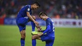 Setelah gol itu, Thailand tampil lebih percaya diri dan berhasil mengakhiri babak pertama dengan skor 2-1 lewat gol tambahan dari Pansa Hemvibon. (Chalinee THIRASUPA / AFP)